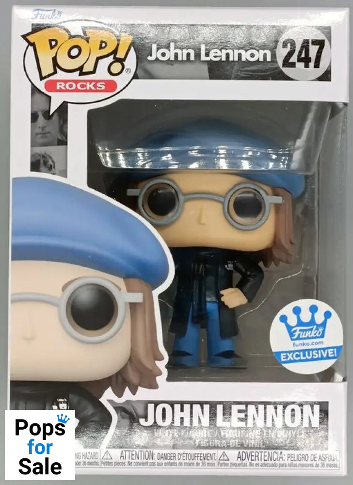 #247 John Lennon (Peacoat) Rocks - Box Damaged Funko POP - PopsforSale.co.uk