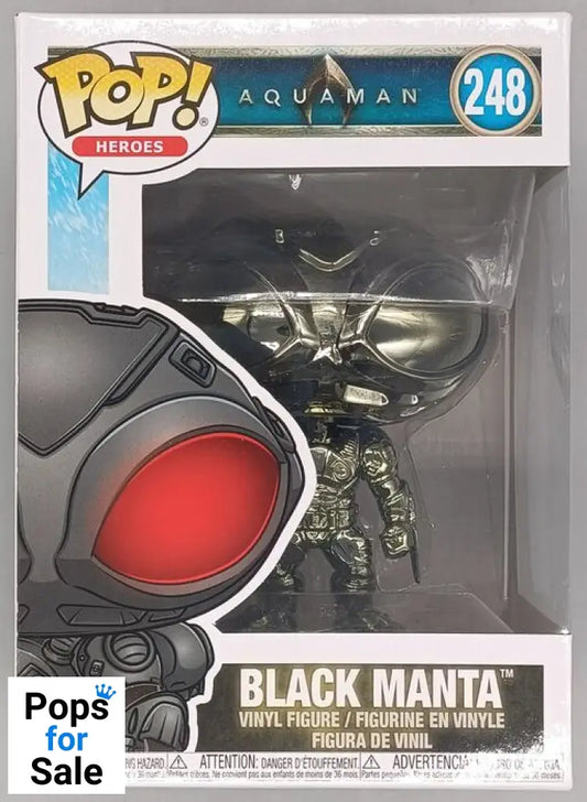 #248 Black Manta (Black) - Chrome - DC Aquaman Funko POP - PopsforSale.co.uk