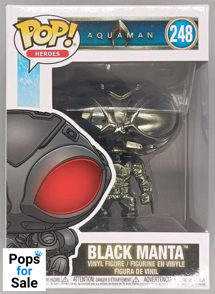 #248 Black Manta (Black) - Chrome - DC Aquaman Funko POP