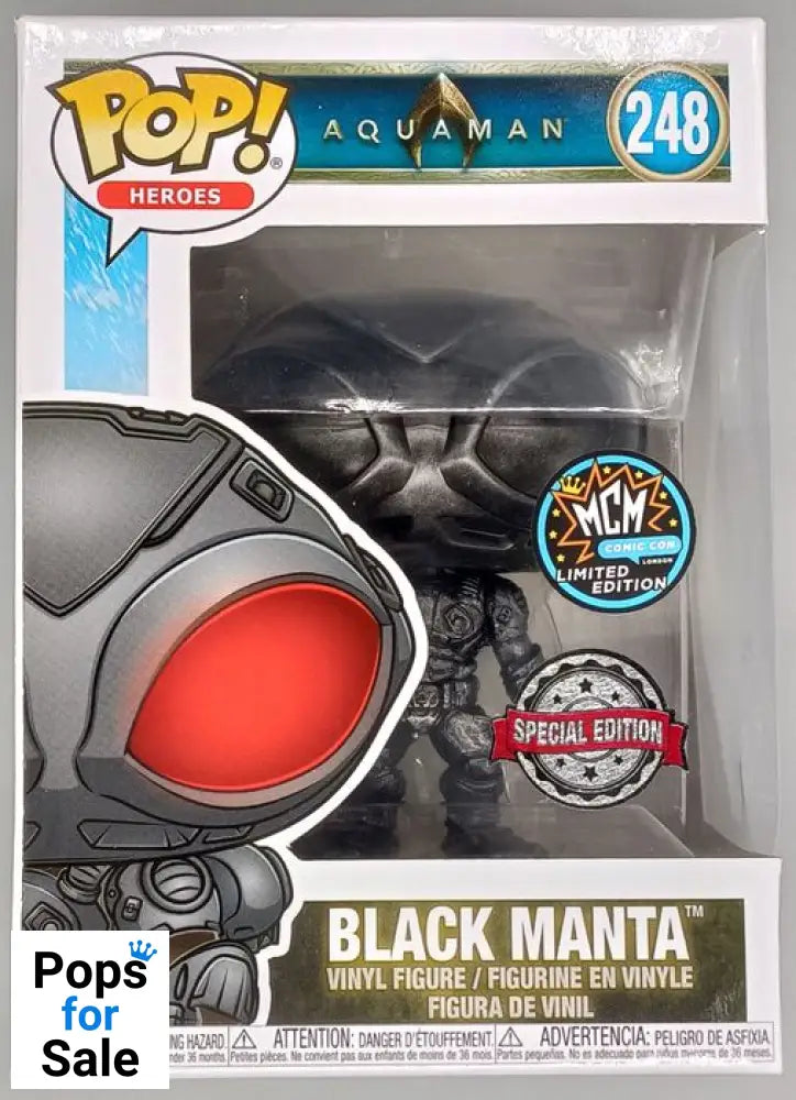 248 Black Manta (Black) - DC Aquaman - Funko POP - Box Damaged