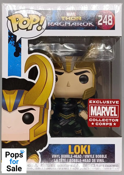 #248 Loki (Helmet) Marvel Collector Corps - Thor Ra Box Damaged Funko POP