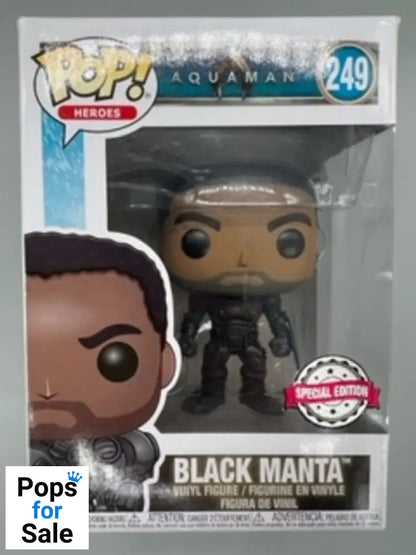 249 Black Manta (Unmasked) - DC Aquaman Box Damaged Funko POP