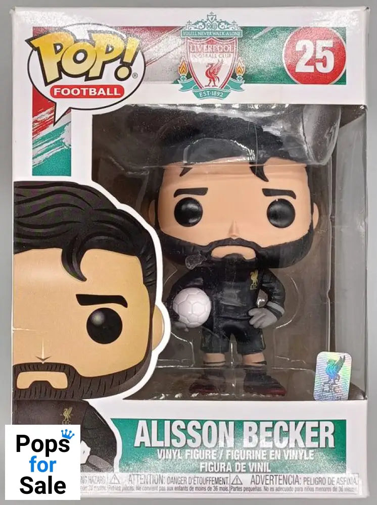 #25 Alisson Becker - Liverpool FC - Box Damaged Funko POP - PopsforSale.co.uk