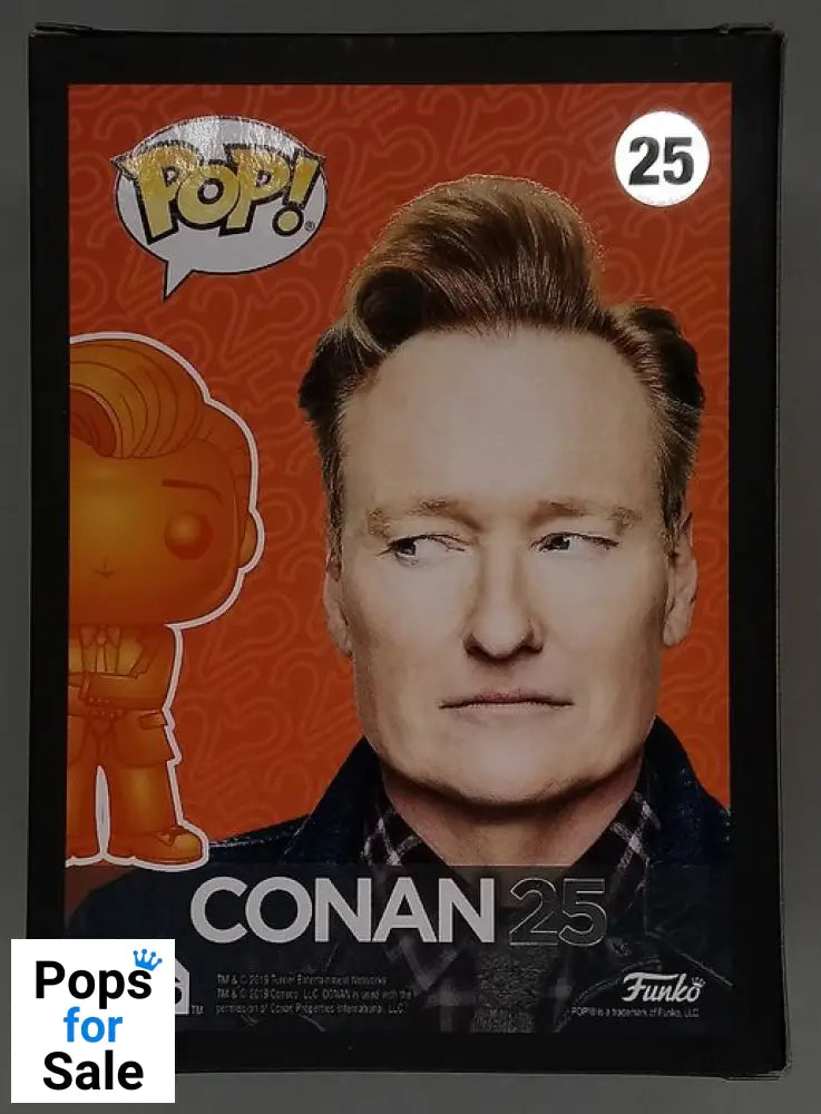 #25 Conan O'Brien (Orange) - Conan - 2019 Con Funko POP - PopsforSale.co.uk