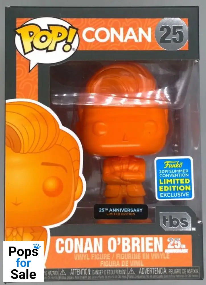 #25 Conan O'Brien (Orange) - Conan - 2019 Con Funko POP - PopsforSale.co.uk