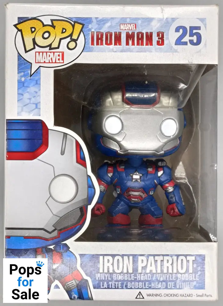 #25 Iron Patriot - Marvel Iron Man 3 - Box Damaged Funko POP