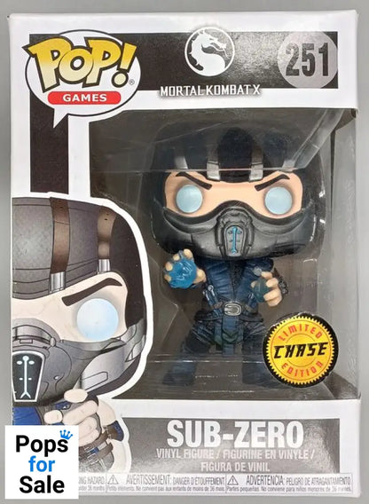 #251 Sub-Zero (Ice Ball) - Chase - Mortal Kombat X- Box Damaged Funko POP - PopsforSale.co.uk