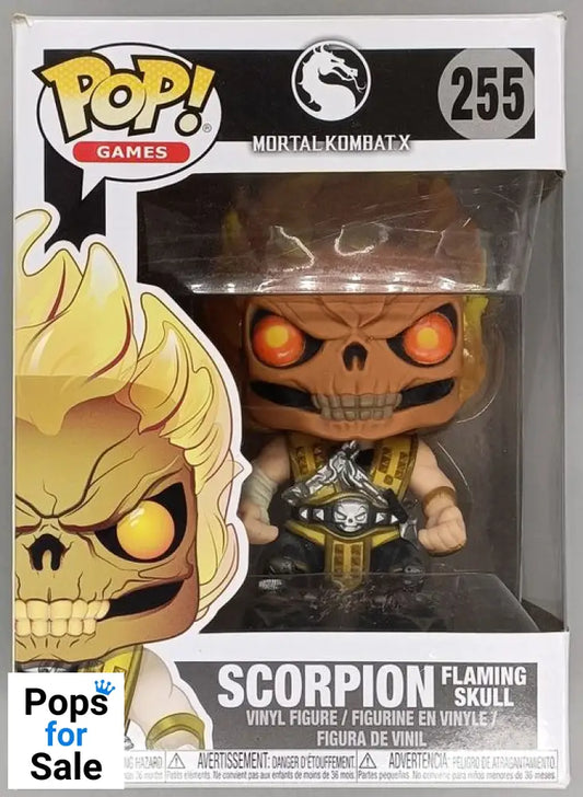 255 Scorpion (Flaming Skull) - Mortal Kombat X - Funko POP - Box Damaged