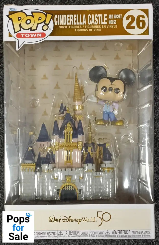26 Cinderella Castle (and Mickey Mouse) Disney - Town - Funko POP - Box Damaged