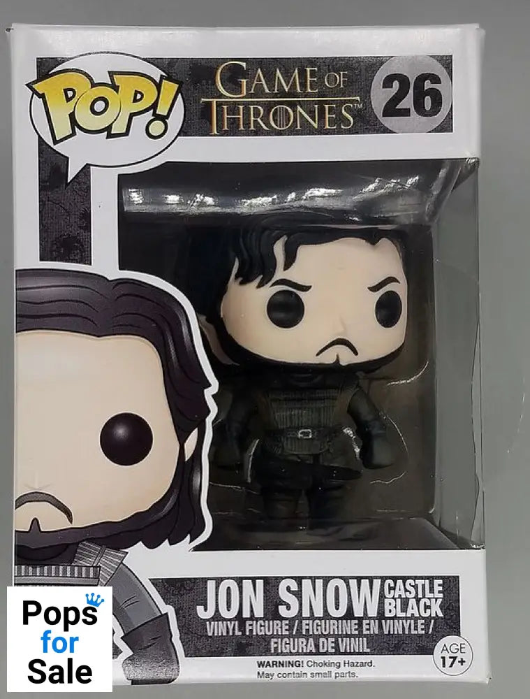 #26 Jon Snow (Castle Black) - Game of Thrones - Box Damaged Funko POP - PopsforSale.co.uk