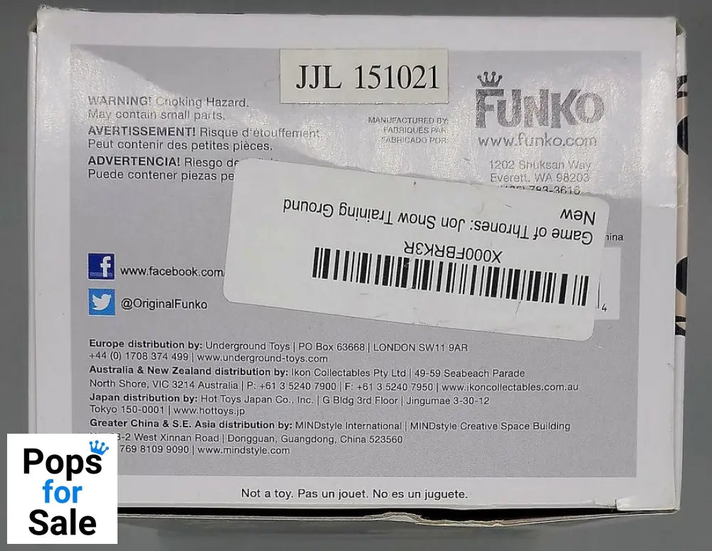 #26 Jon Snow (Castle Black) - Game of Thrones - Box Damaged Funko POP