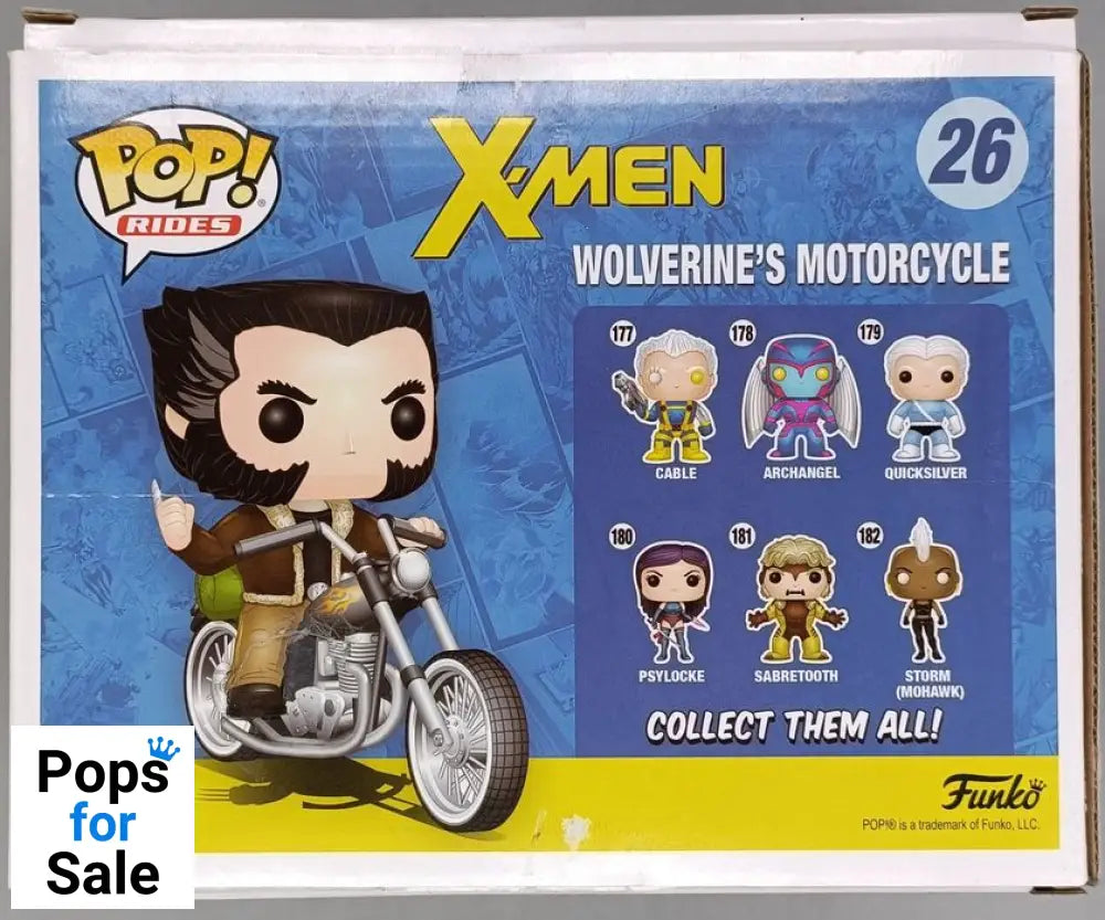 #26 Wolverine's Motorcycle X-Men Marvel Collector Corps Damaged Box Funko POP - PopsforSale.co.uk