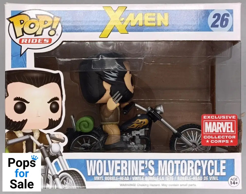 #26 Wolverine's Motorcycle X-Men Marvel Collector Corps Damaged Box Funko POP - PopsforSale.co.uk