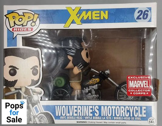 #26 Wolverine's Motorcycle - X-Men Marvel Collector Corps Funko POP - PopsforSale.co.uk