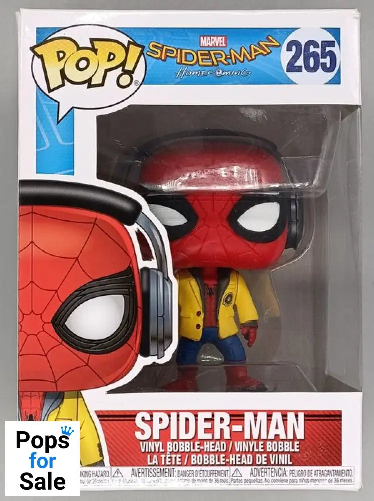 #265 SpiderMan (Headphones) Marvel SpiderMan Homecomi Box Damaged Funko POP - PopsforSale.co.uk