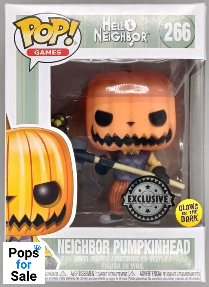 #266 Neighbor Pumpkinhead - Glow - Hello Neighbor Funko POP - PopsforSale.co.uk