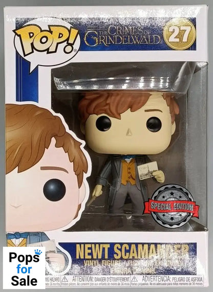 27 Newt Scamander (w/ Postcard) - Fantastic Beasts - Box Damaged Funko POP