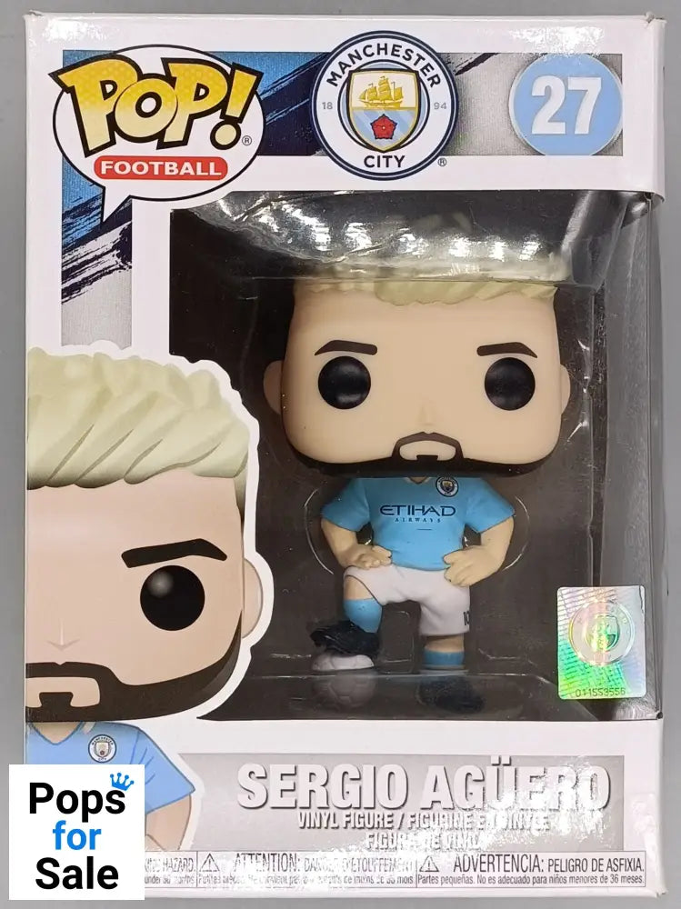 27 Sergio Agüero - Manchester City - Football - Funko POP - Box Damaged