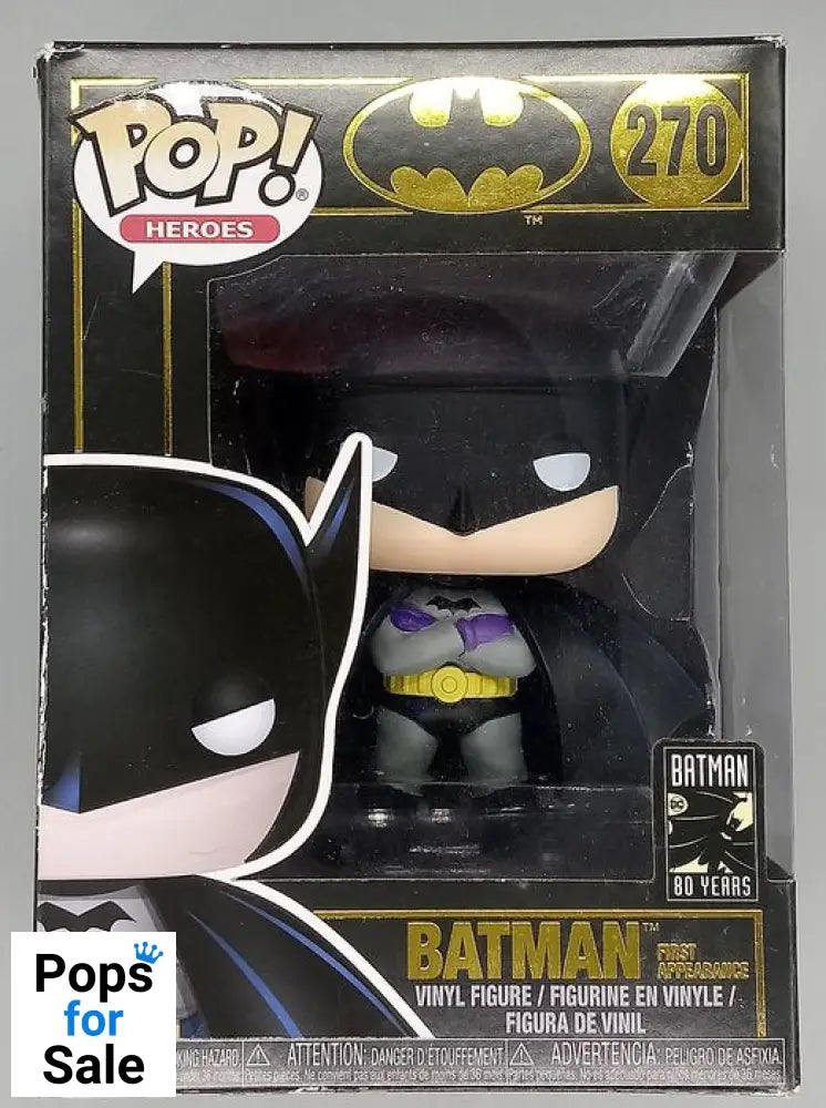 #270 Batman (First Appearance) - DC - Box Damaged Funko POP - PopsforSale.co.uk