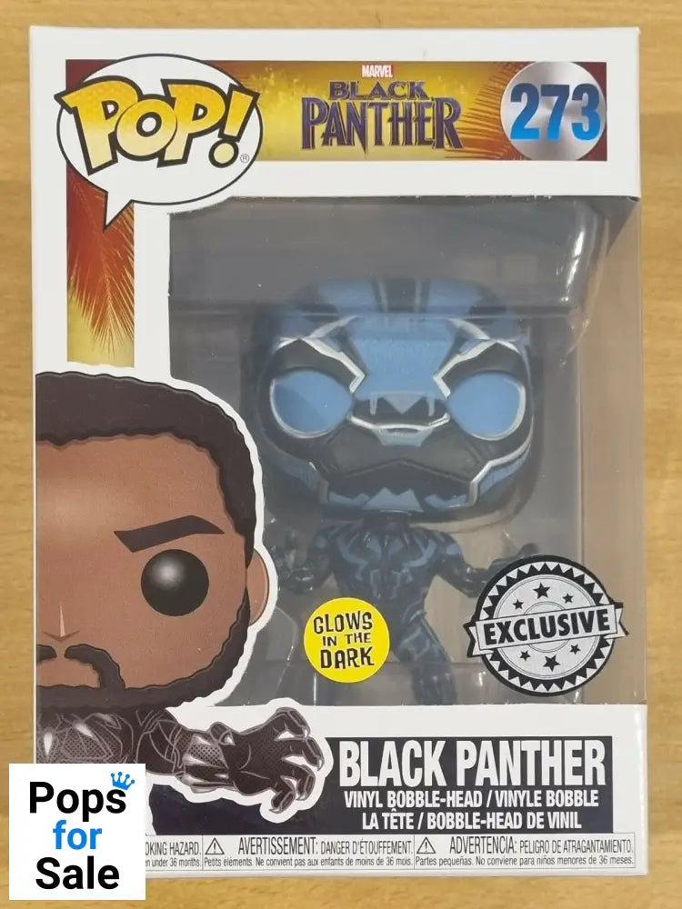 #273 Black Panther - Glow - Marvel Black Panther Funko POP - PopsforSale.co.uk