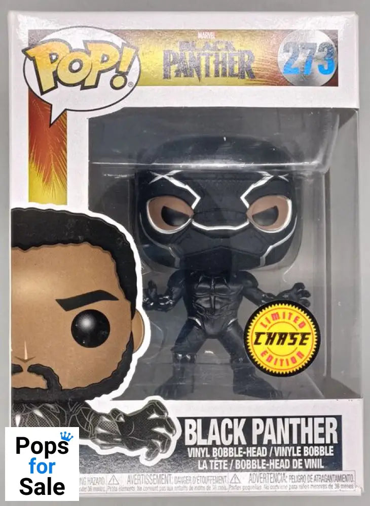 #273 Black Panther (Masked) Chase - Marvel Black Box Damaged Funko POP