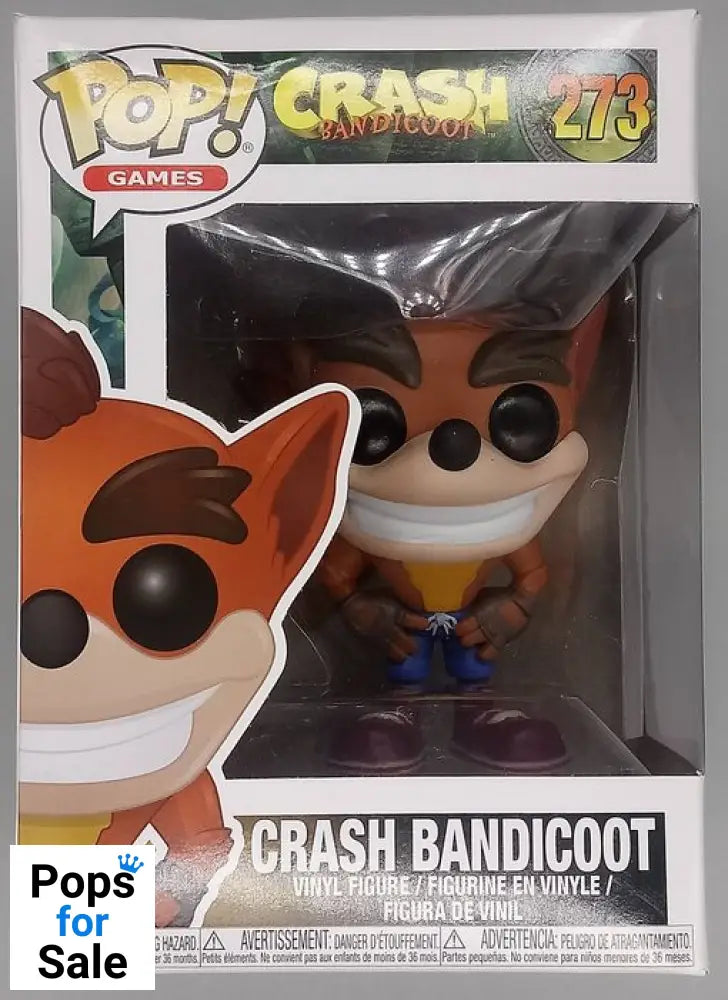 #273 Crash Bandicoot - Box Damaged Funko POP - PopsforSale.co.uk