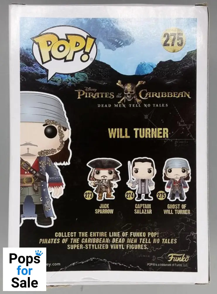 #275 Ghost of Will Turner - Disney Pirates - Box Damaged Funko POP - PopsforSale.co.uk