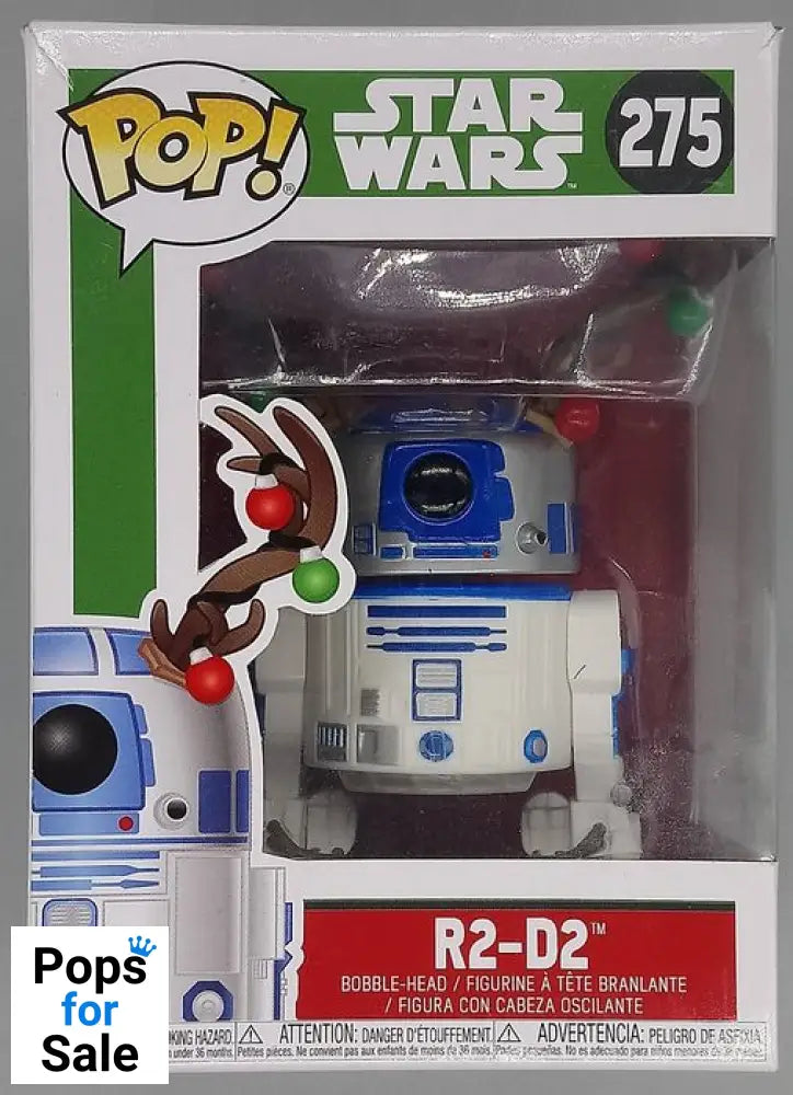 #275 R2-D2 (with Antlers) - Star Wars - Holiday - Box Damaged Funko POP