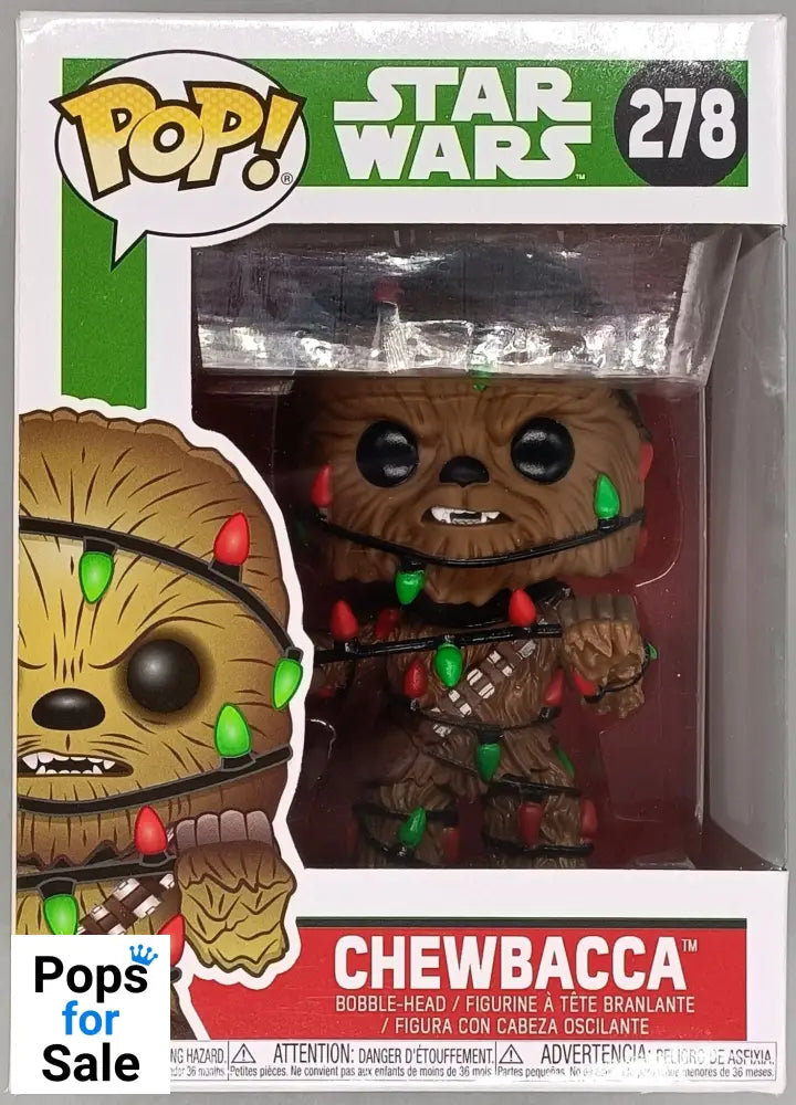 #278 Chewbacca (w/ Lights) Star Wars - Holiday - Box Damaged Funko POP - PopsforSale.co.uk