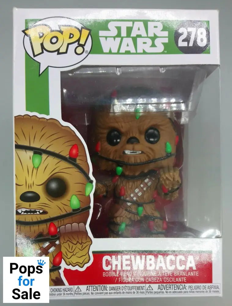 #278 Chewbacca (w/ Lights) - Star Wars - Holiday Funko POP - PopsforSale.co.uk