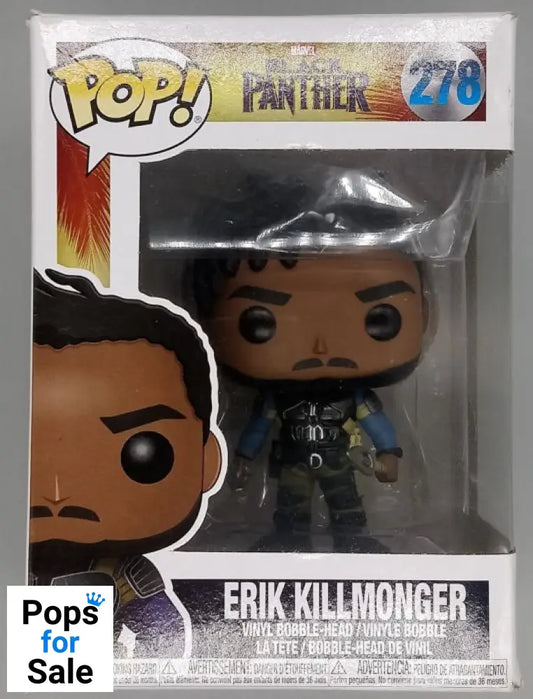 #278 Erik Killmonger - Marvel Black Panther Box Damaged Funko POP