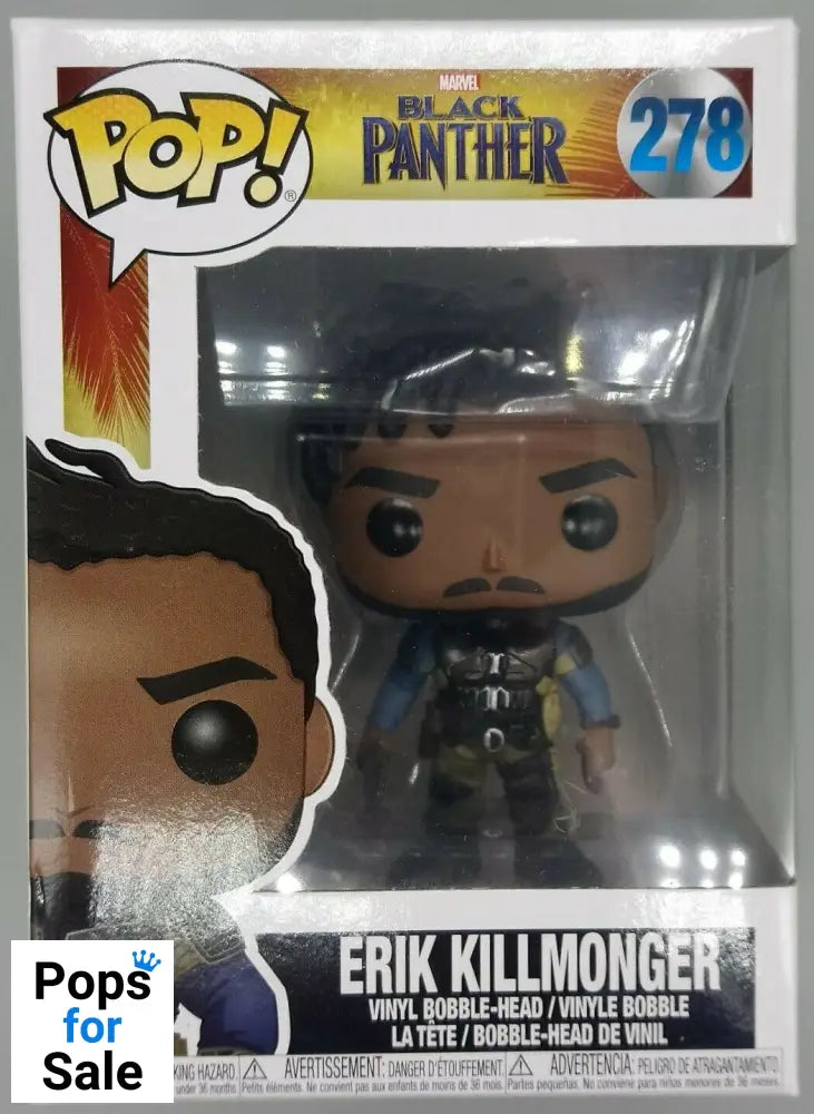 #278 Erik Killmonger - Marvel Black Panther Funko POP - PopsforSale.co.uk