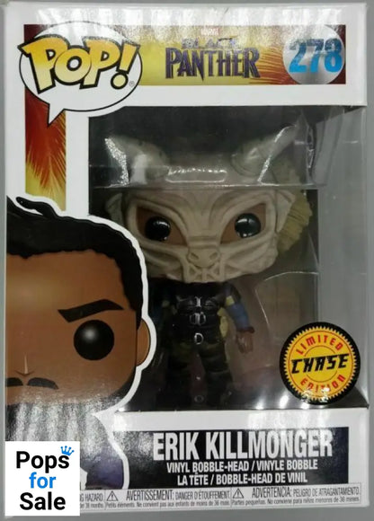 #278 Erik Killmonger (Masked) Chase POP Marvel Black Panther Funko POP