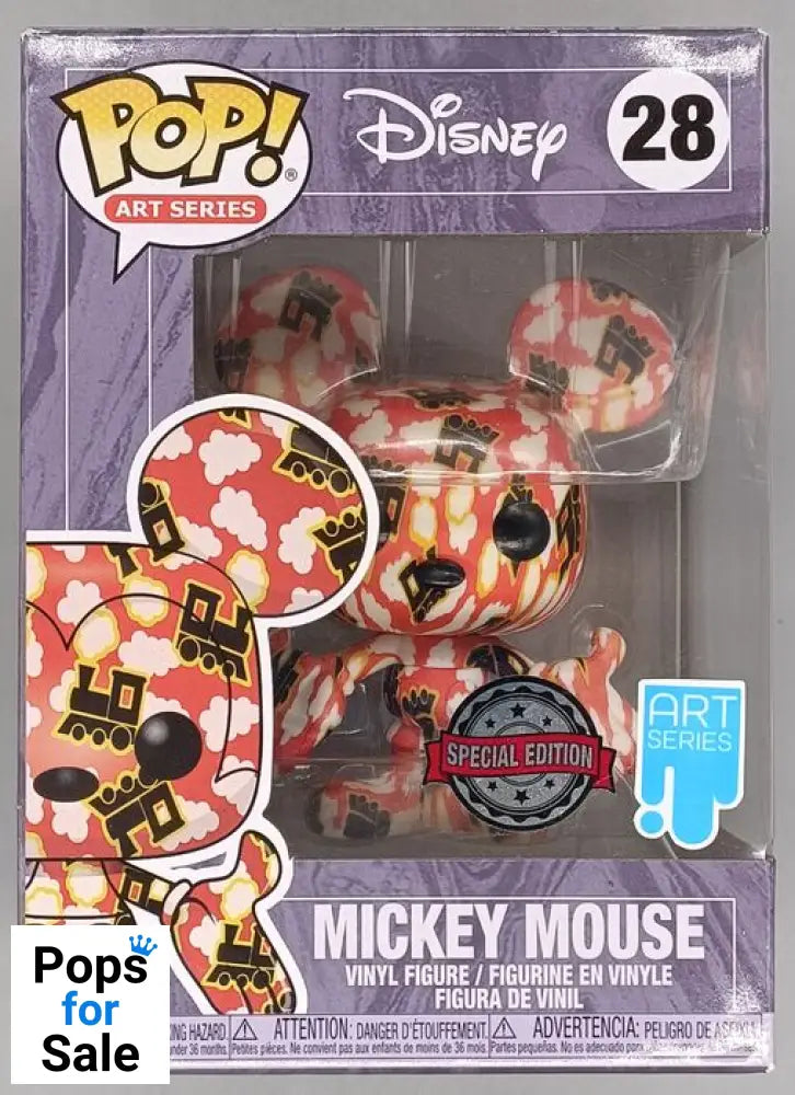 #28 Mickey Mouse (Train) - Art Series - Disney - Box Damaged Funko POP - PopsforSale.co.uk