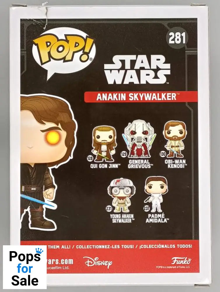 #281 Anakin Skywalker (Dark Side) - Star Wars - Box Damaged Funko POP - PopsforSale.co.uk