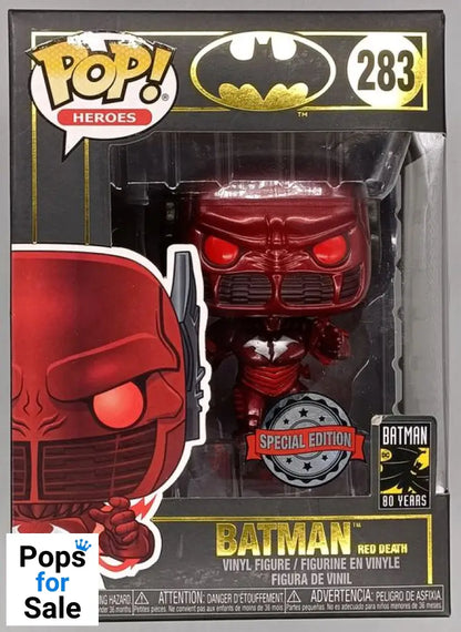 #283 Batman (Red Death) - Metallic - DC - Box Damaged Funko POP - PopsforSale.co.uk