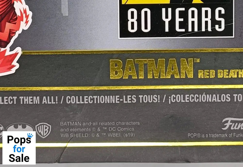 #283 Batman (Red Death) - Metallic - DC - Box Damaged Funko POP