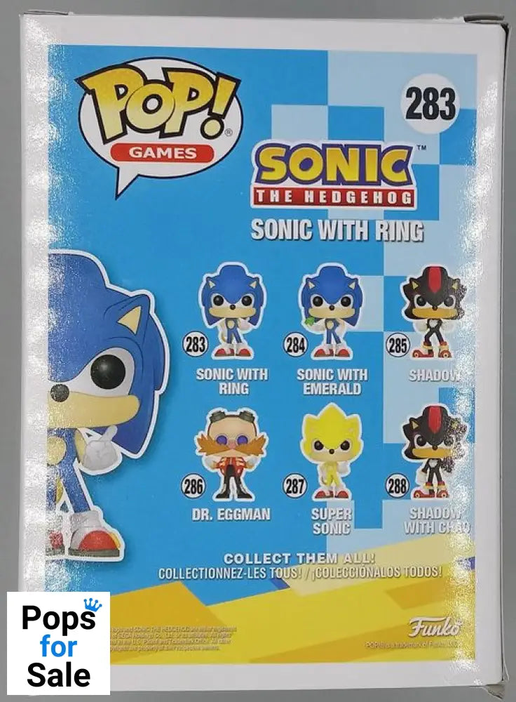 #283 Sonic with Ring - Sonic the Hedgehog Funko POP