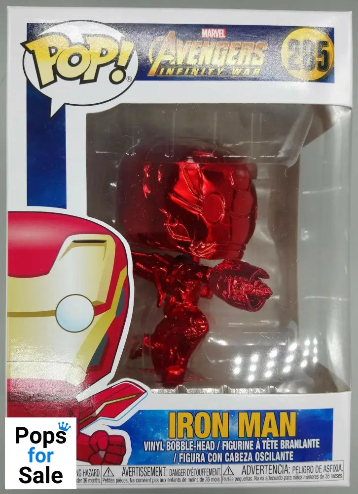 #285 Iron Man (Red) Chrome Marvel Avengers Infinity War Funko POP