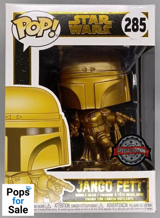 285 Jango Fett (Pre Flight Gold) - Star Wars - Funko POP - Box Damaged