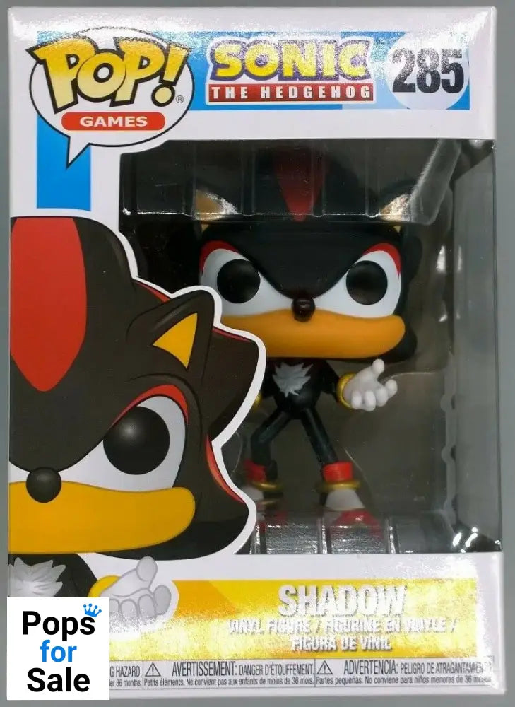 285 Shadow - Sonic The Hedgehog Funko POP - Box Damaged