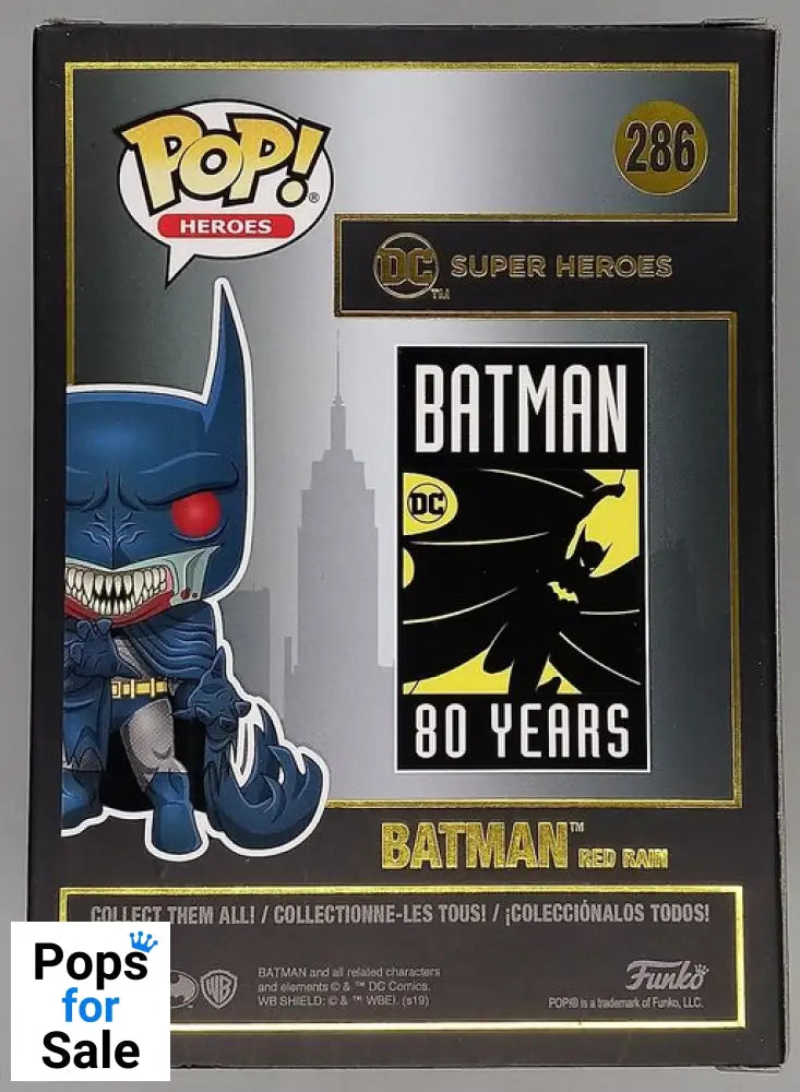 #286 Batman (Red Rain) - DC - Batman 80 Years Funko POP - PopsforSale.co.uk