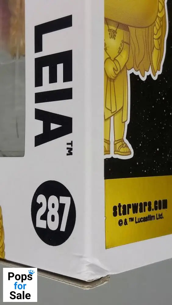 #287 Princess Leia (Ewok Village- Gold) Star Wars - Box Damaged Funko POP