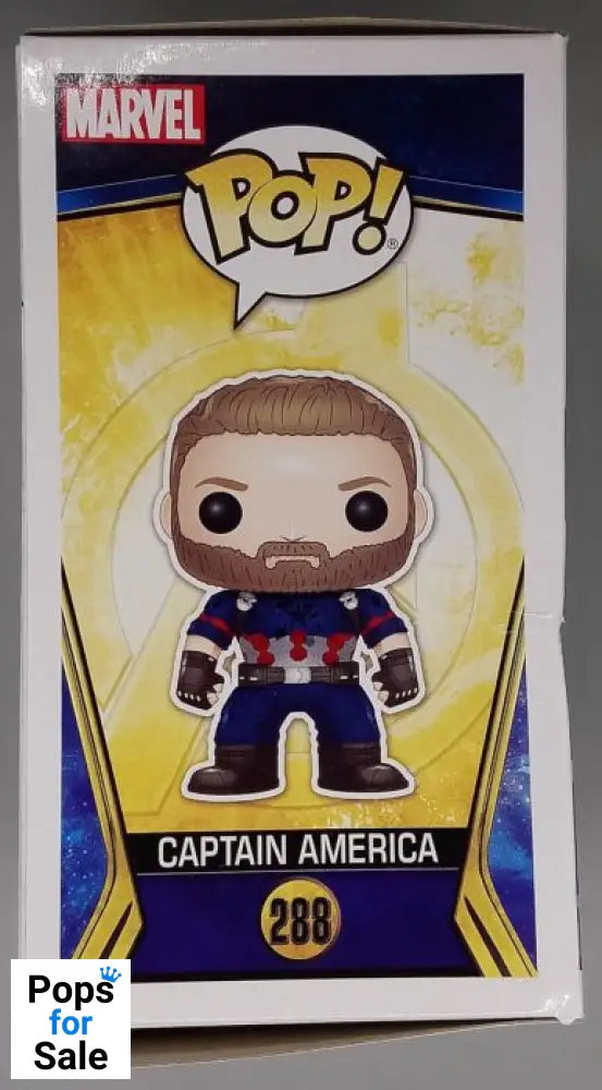 #288 Captain America - Marvel Avengers Infinity Box Damaged Funko POP - PopsforSale.co.uk