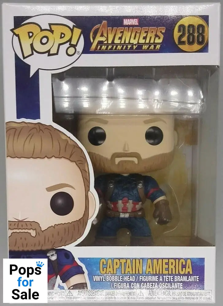 #288 Captain America - Marvel Avengers Infinity War Funko POP - PopsforSale.co.uk