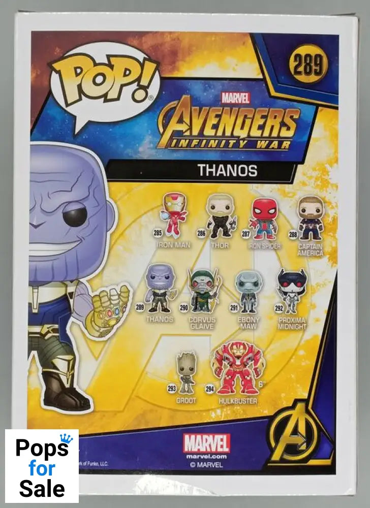 #289 Thanos - Marvel Avengers Infinity War Funko POP