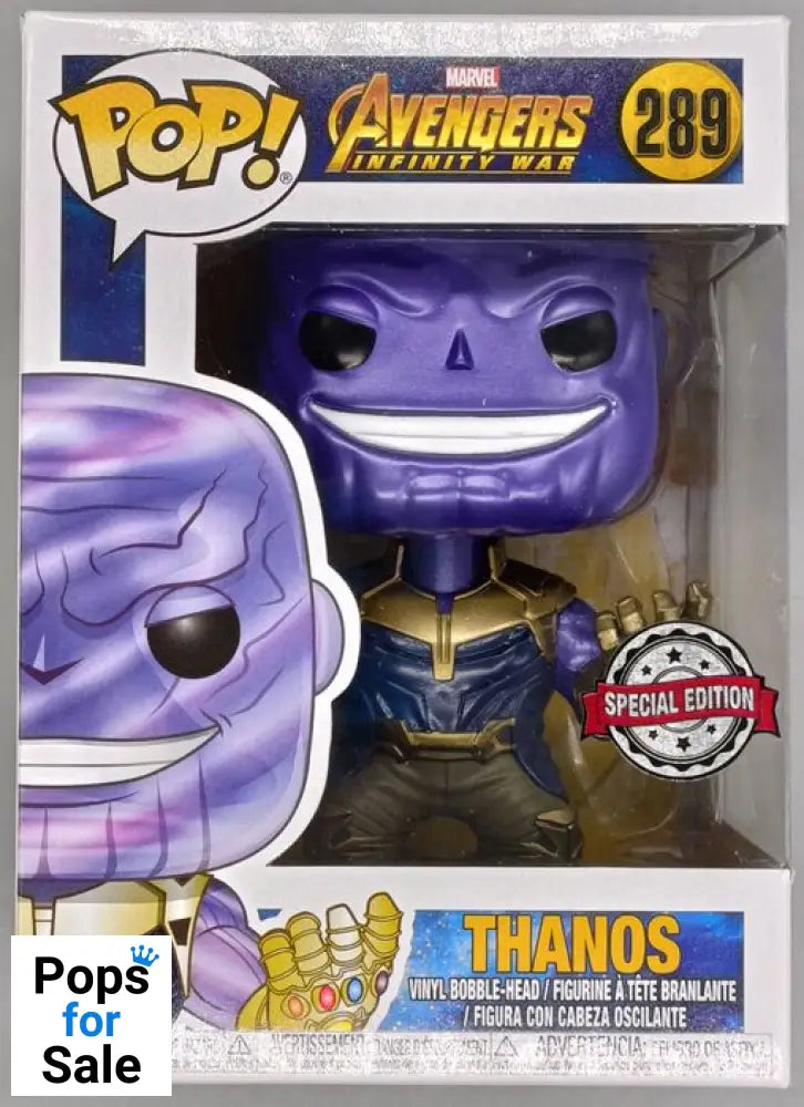 #289 Thanos - Metallic - Marvel Avengers Infinity War Box Damaged Funko POP