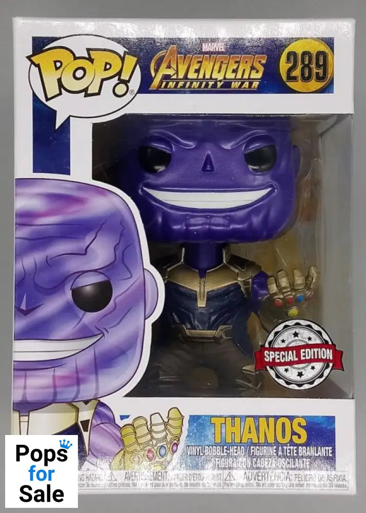 #289 Thanos - Metallic - Marvel Avengers Infinity War Funko POP - PopsforSale.co.uk