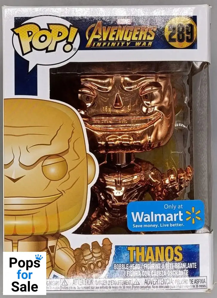 #289 Thanos (Orange) Chrome Marvel Avengers Infinity Box Damaged Funko POP