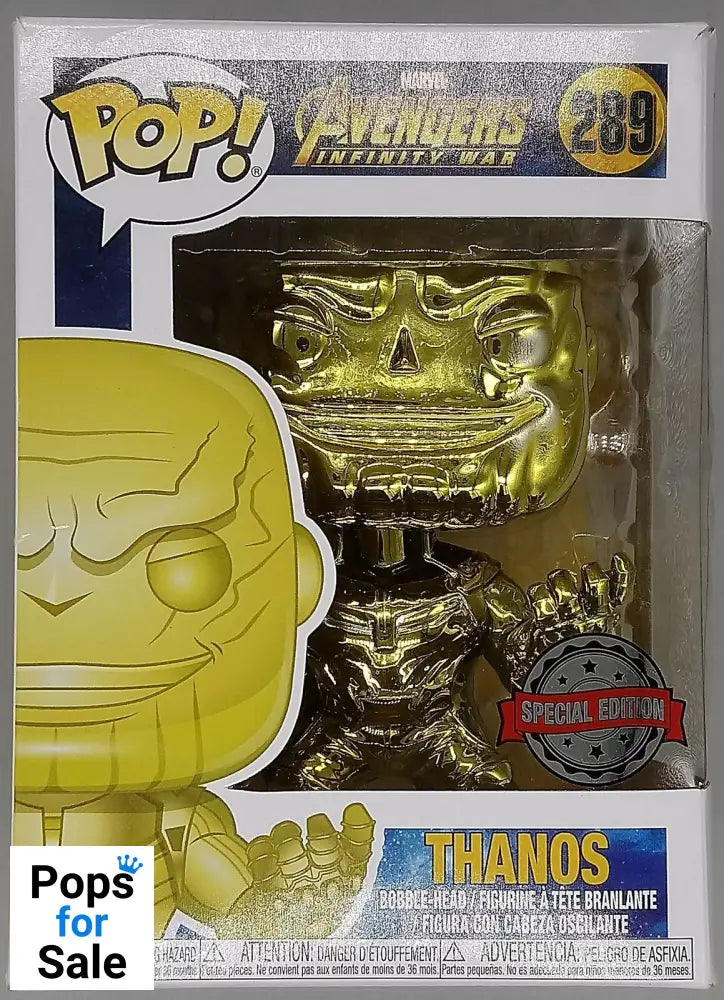 #289 Thanos (Yellow) Chrome - Marvel Avengers Infinity War Funko POP